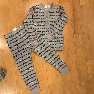 Hanna Andersson Gray Patterned Pajama Set